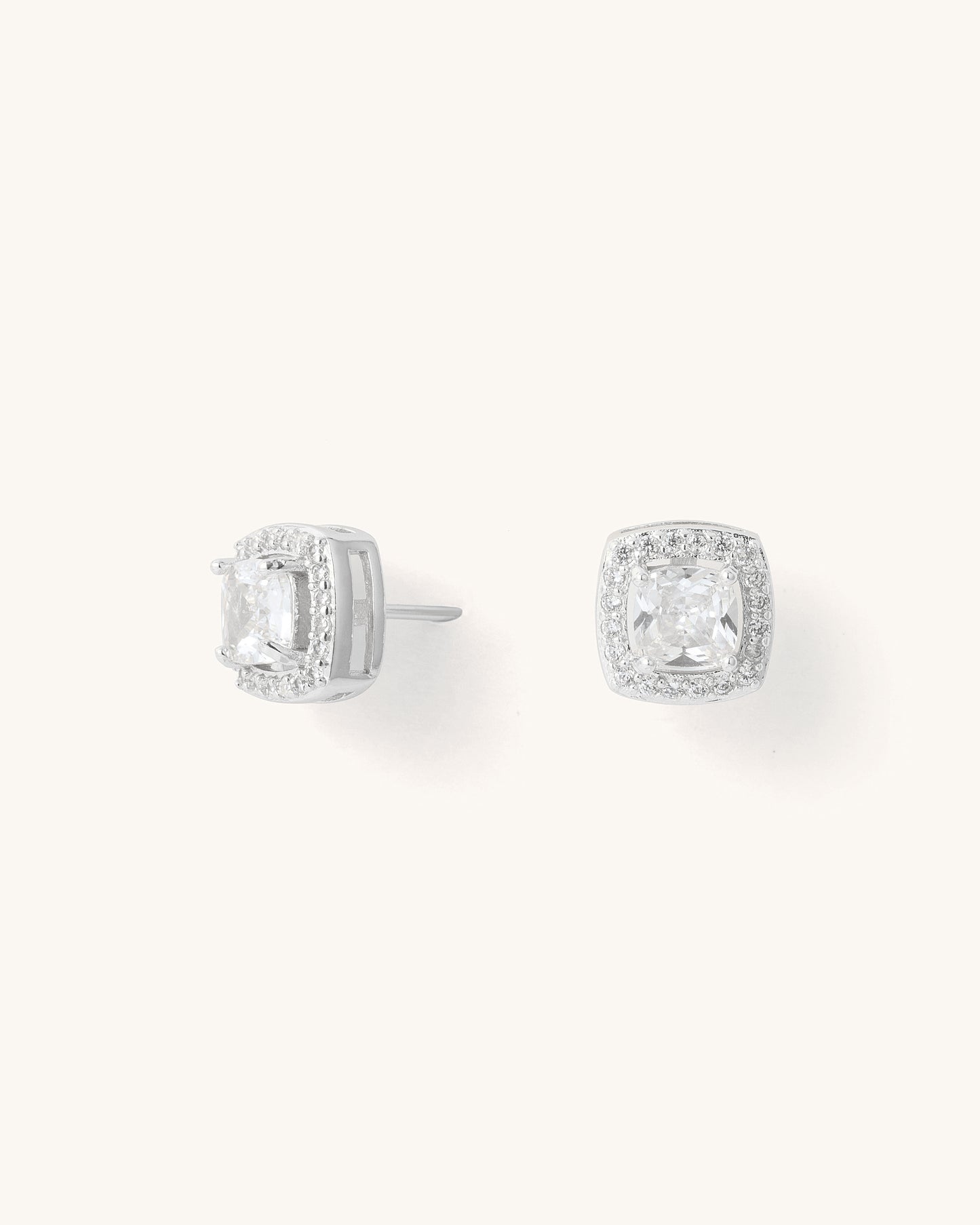 CUSHION HALO STUDS