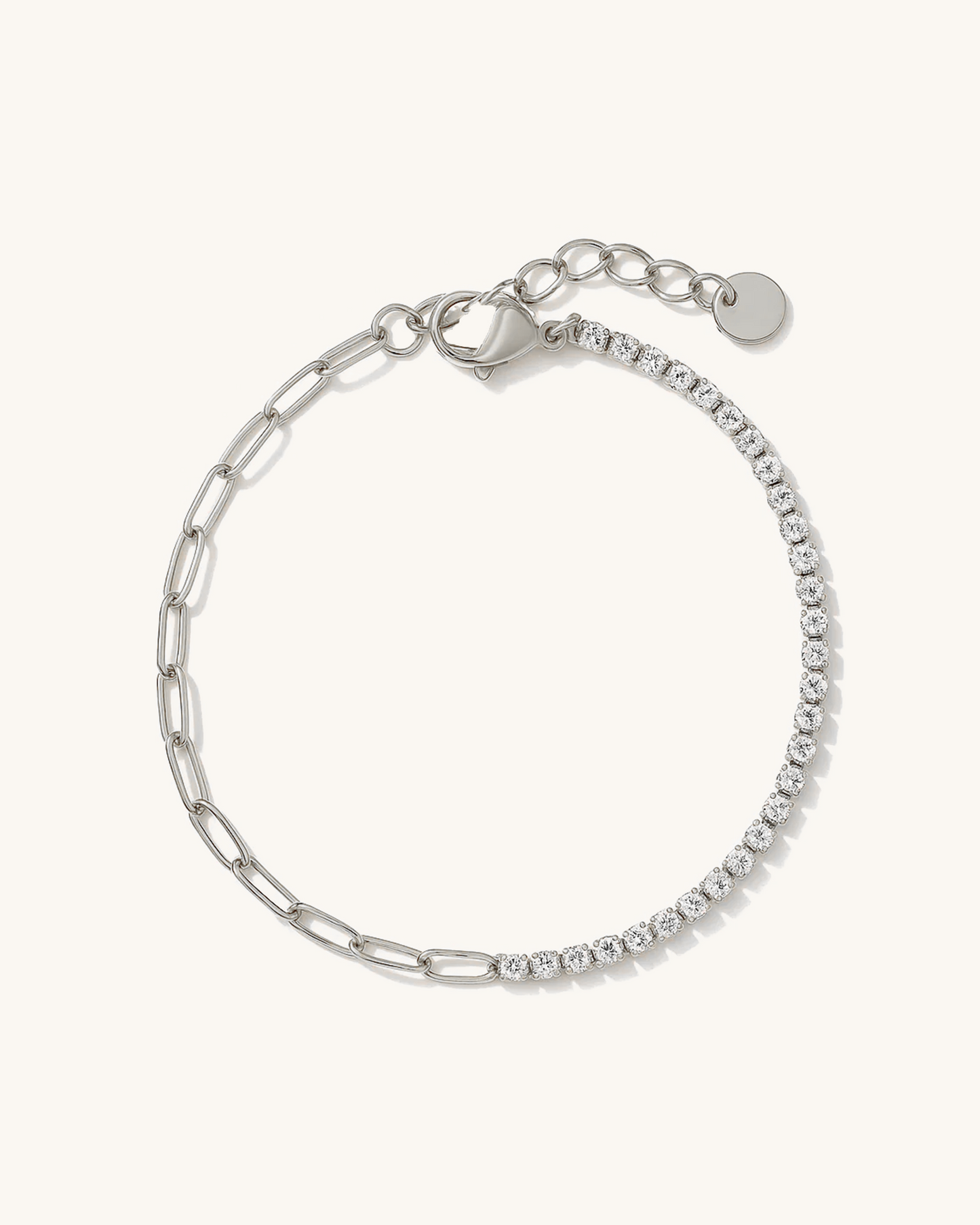 HALF TENNIS CHAIN BRACELET
