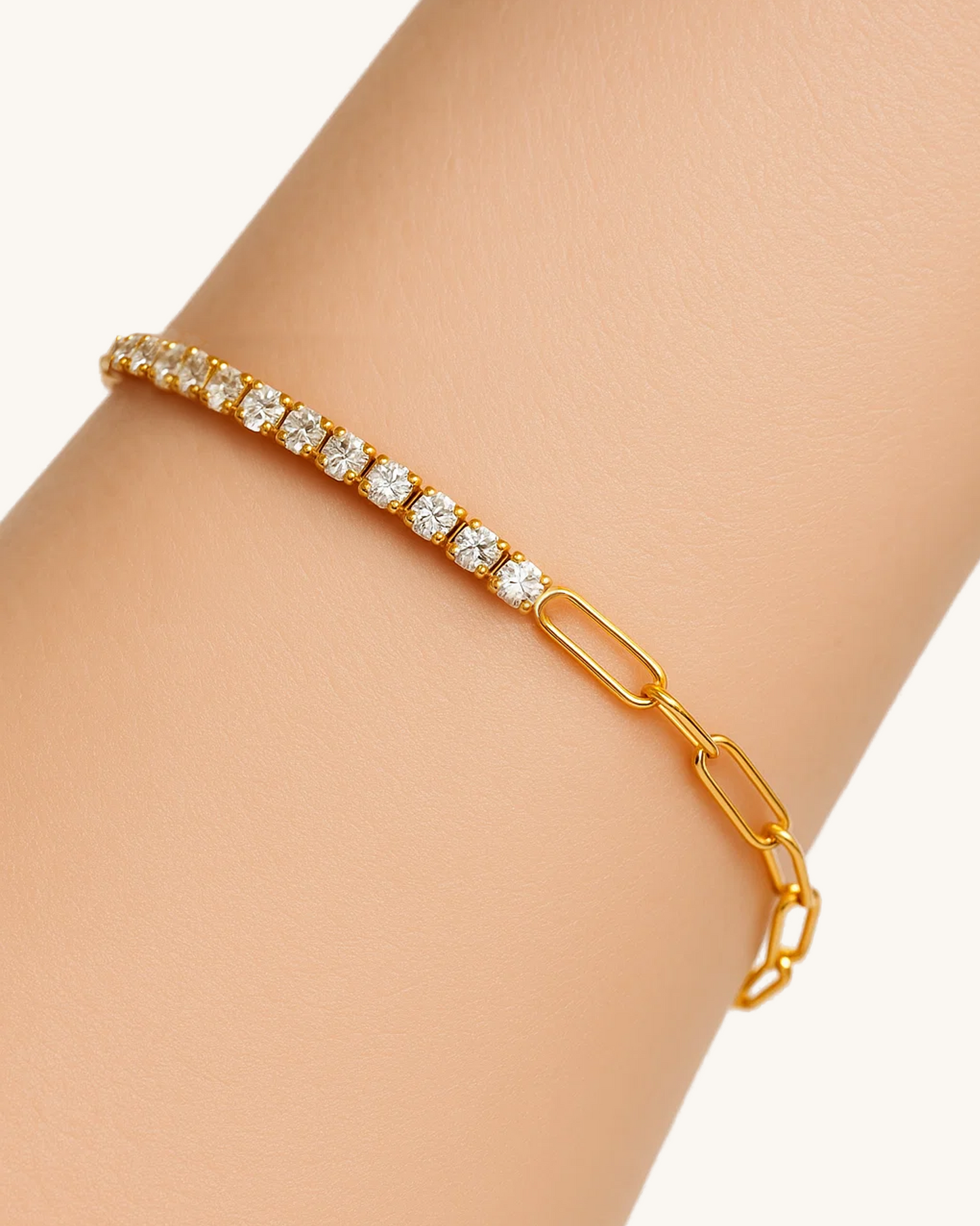 HALF TENNIS CHAIN BRACELET