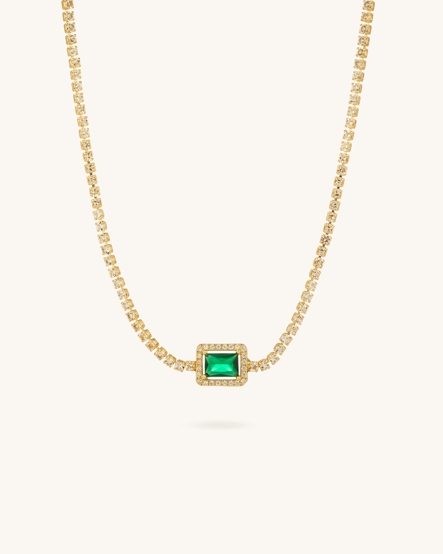 EMERALD TENNIS NECKLACE