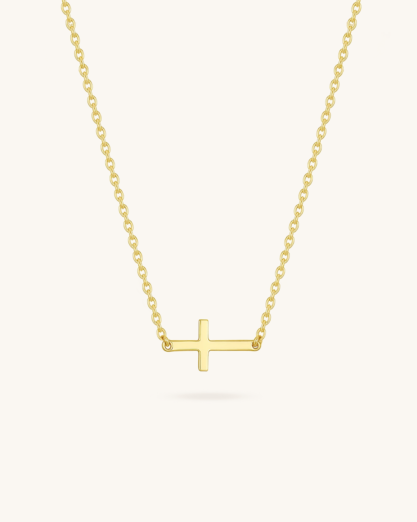 SIDEWAYS CROSS NECKLACE