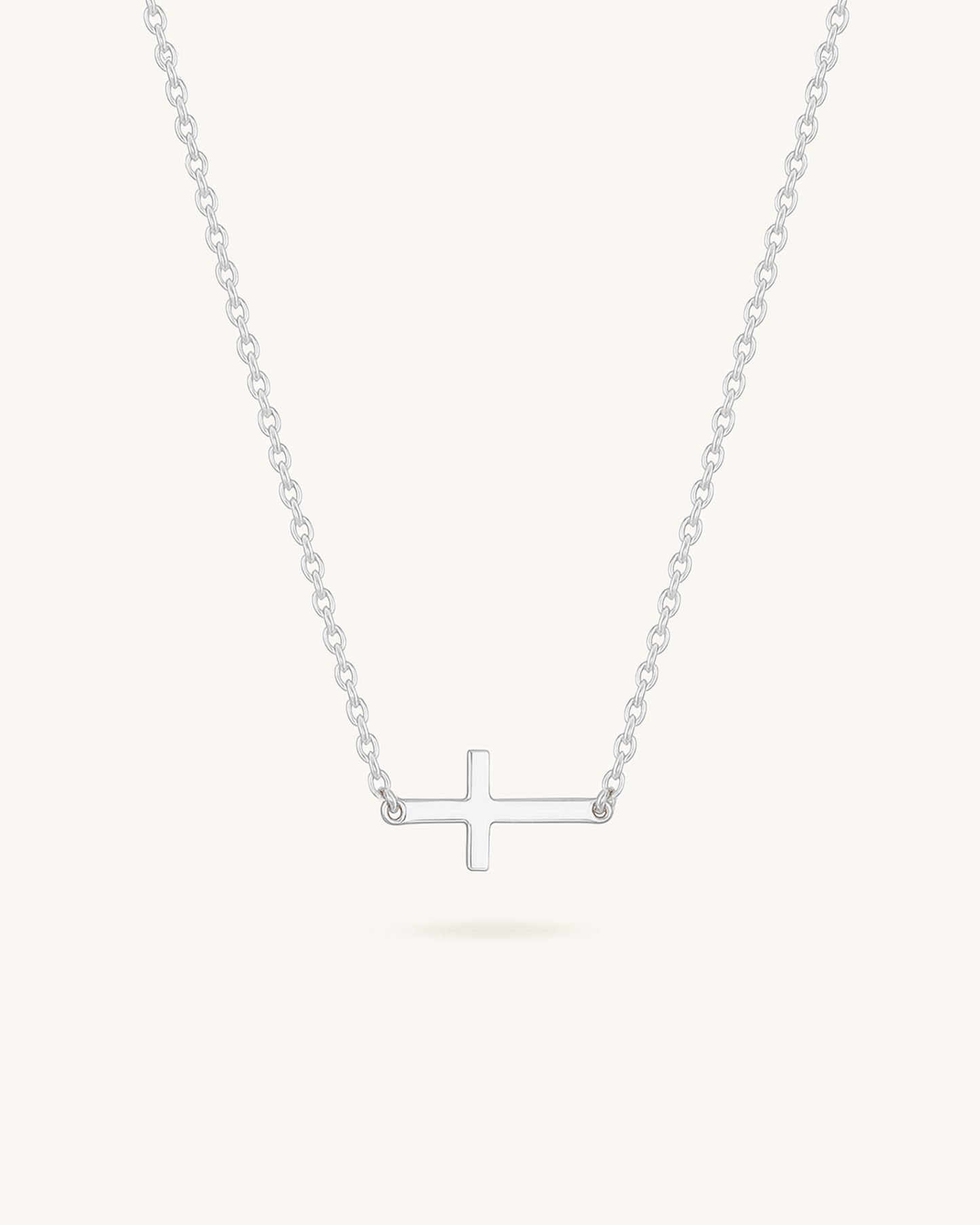SIDEWAYS CROSS NECKLACE