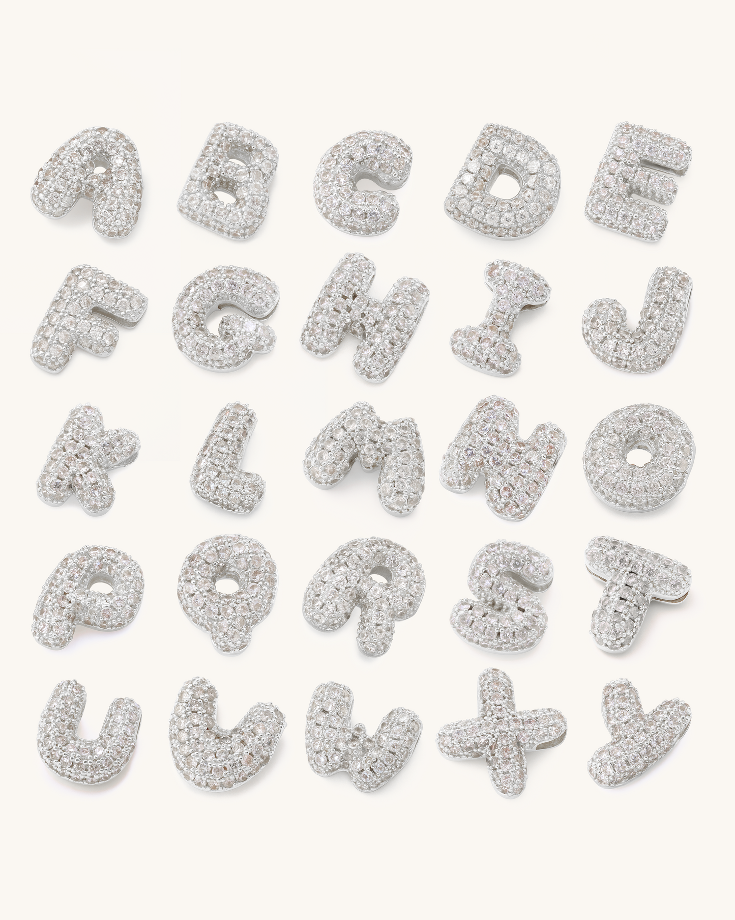 SILVER BUBBLE LETTER