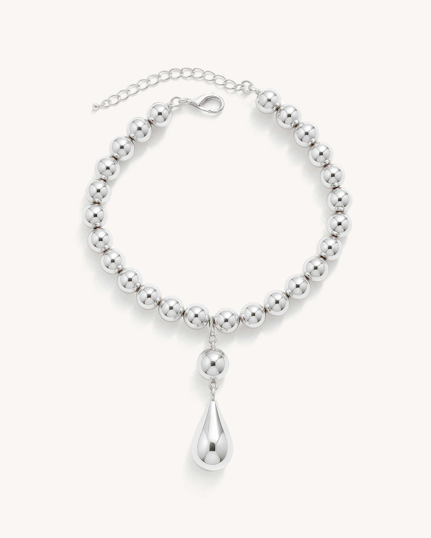 METAL DROP BEAD NECKLACE
