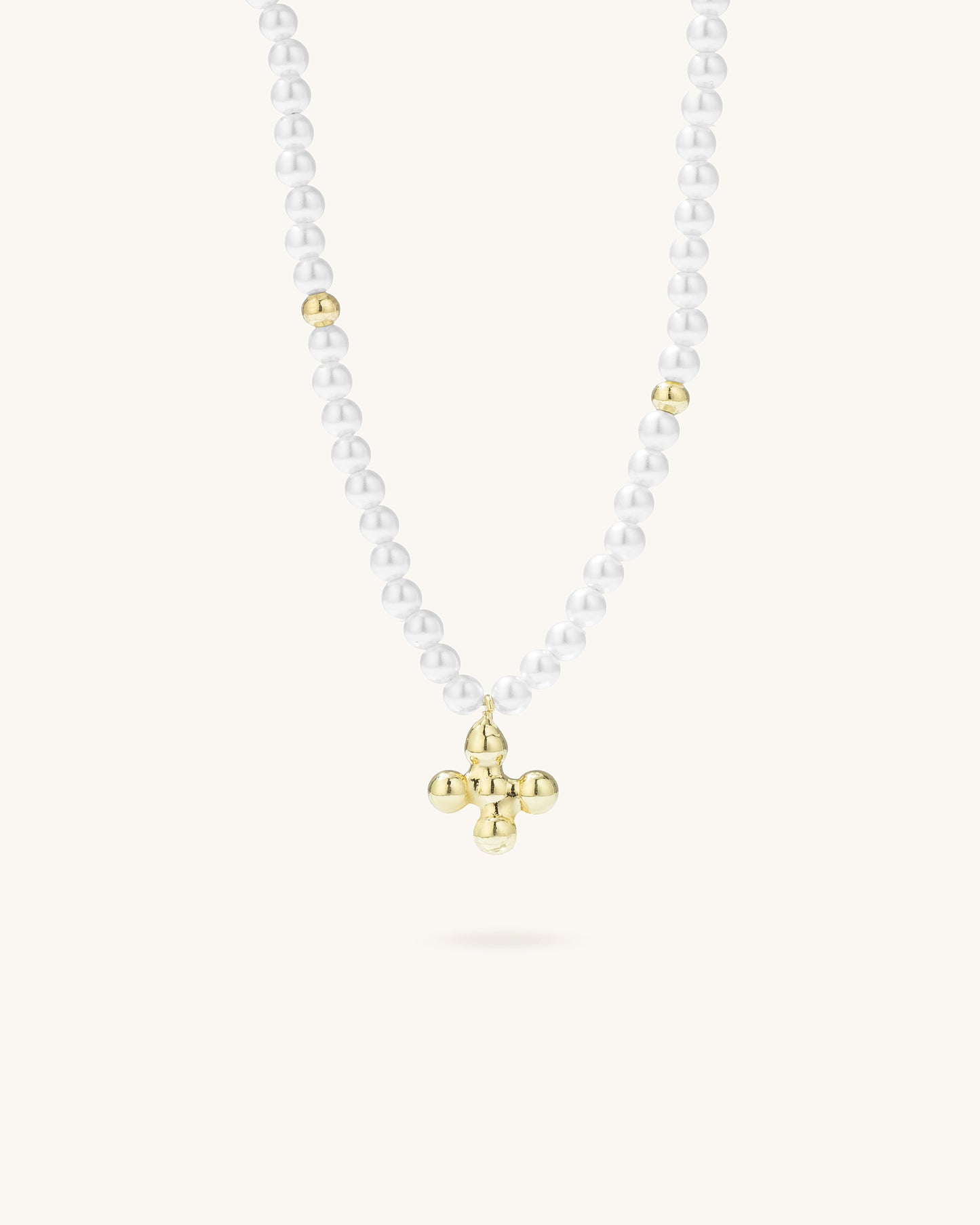 CROSS PEARL NECKLACE