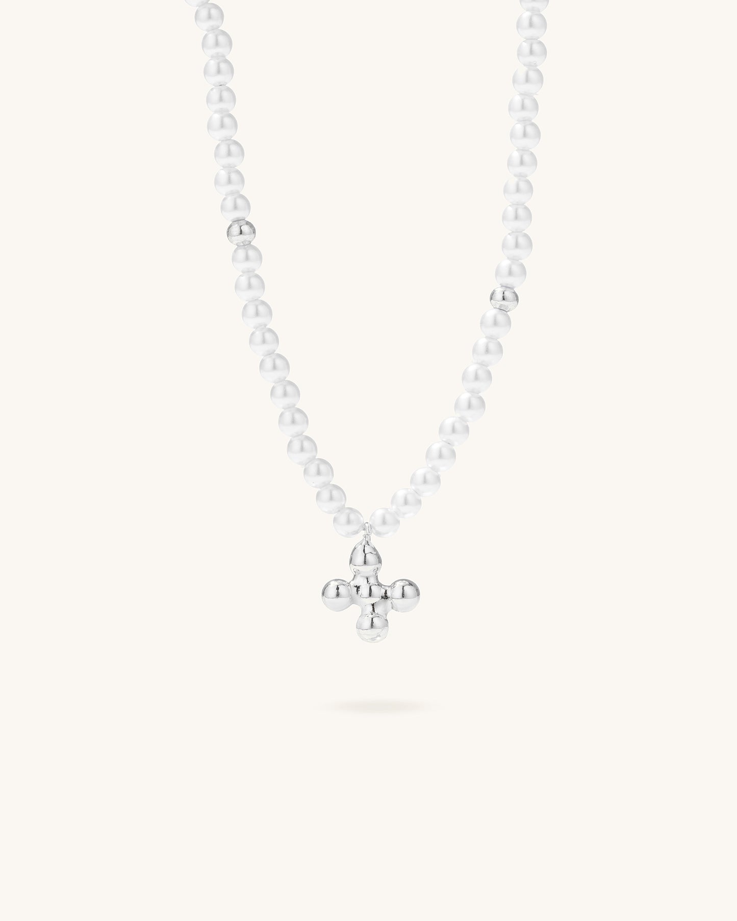 CROSS PEARL NECKLACE