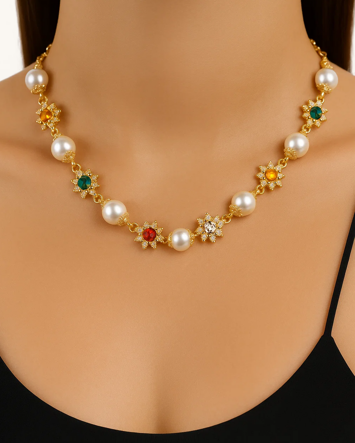GEM PEARL NECKLACE