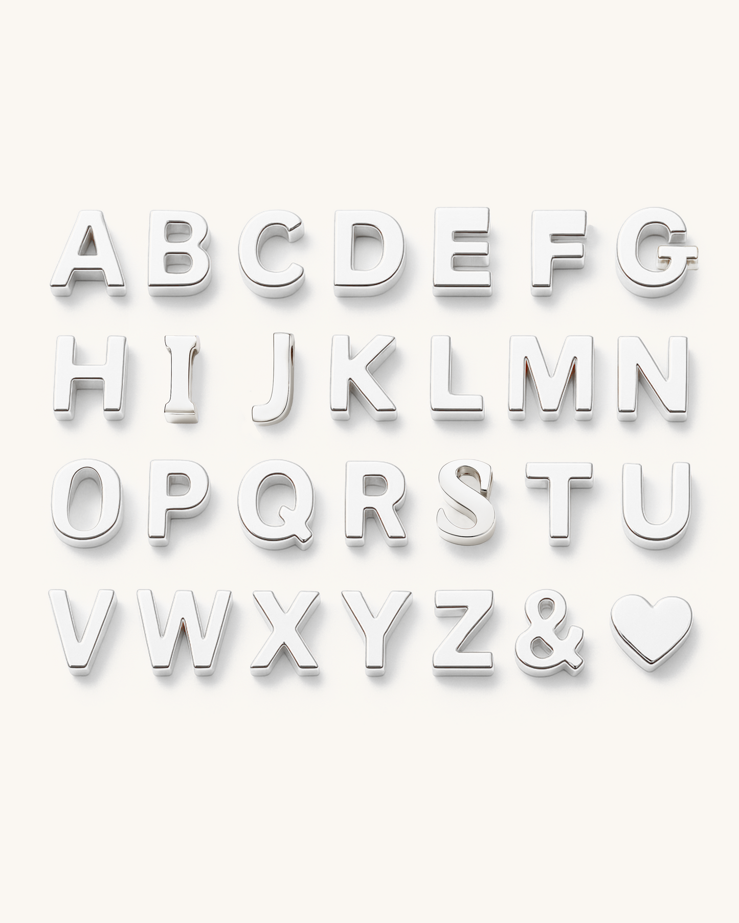 SILVER SIMPLE LETTERS