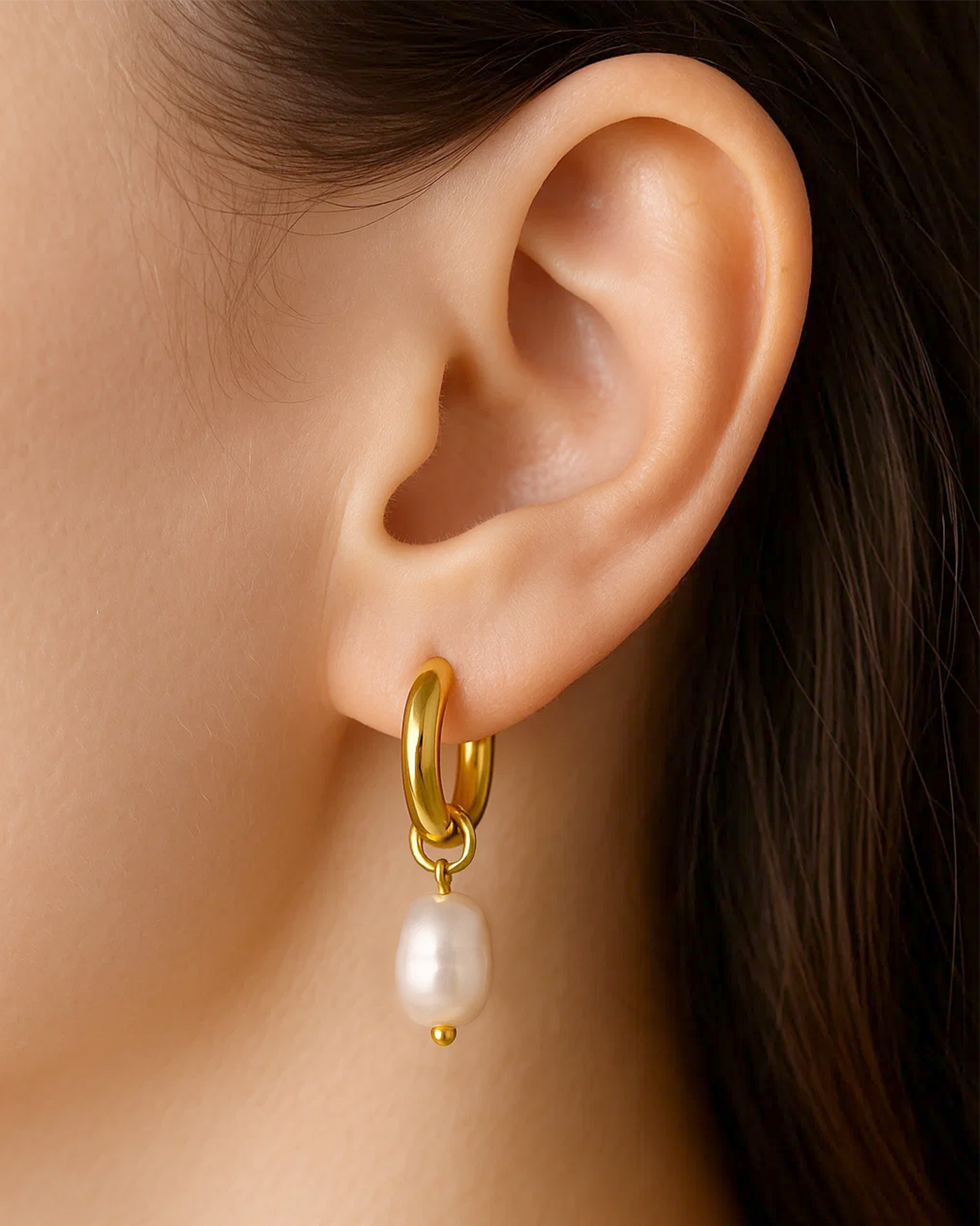 PEARL DROP HOOP