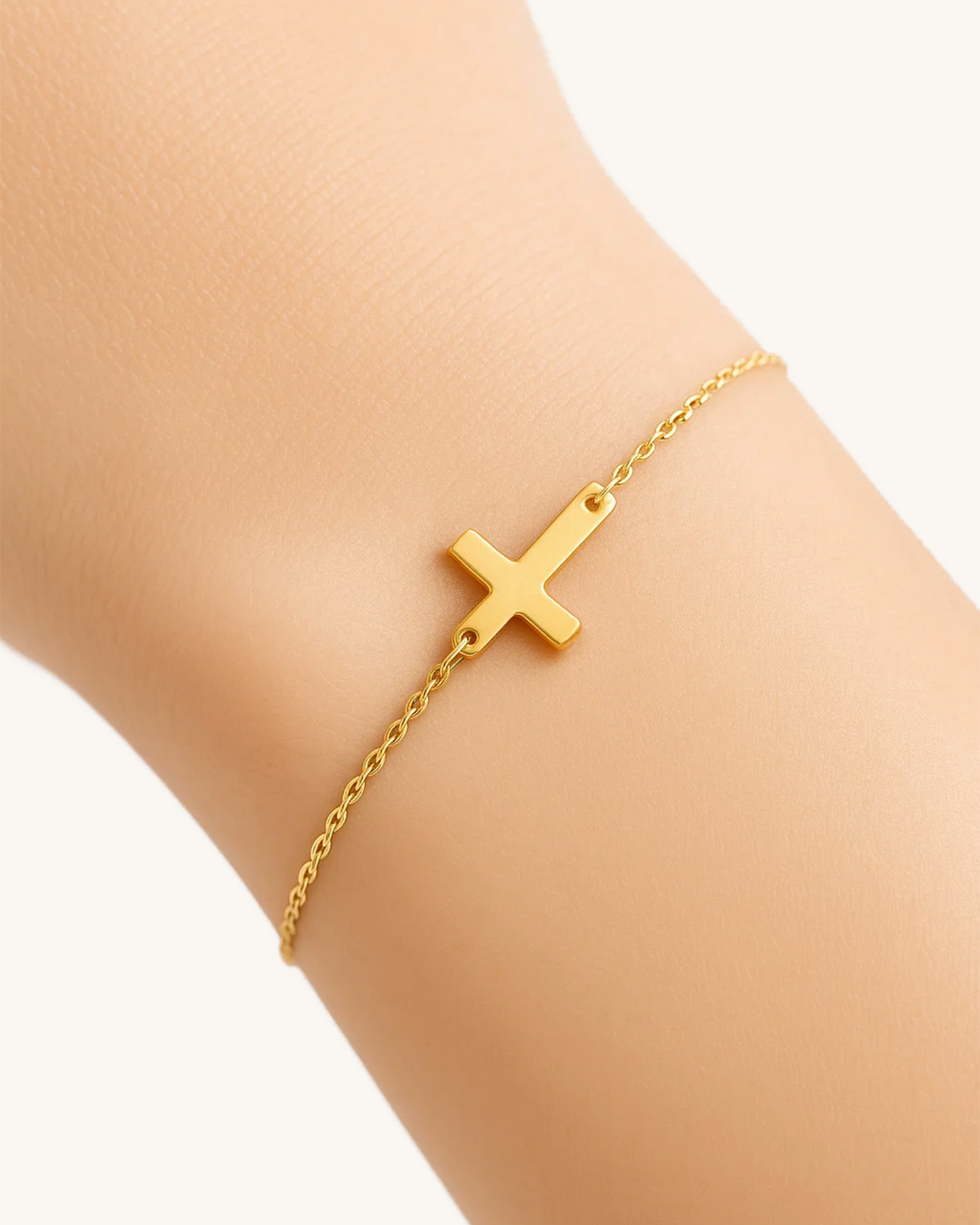 TINY CROSS BRACELET