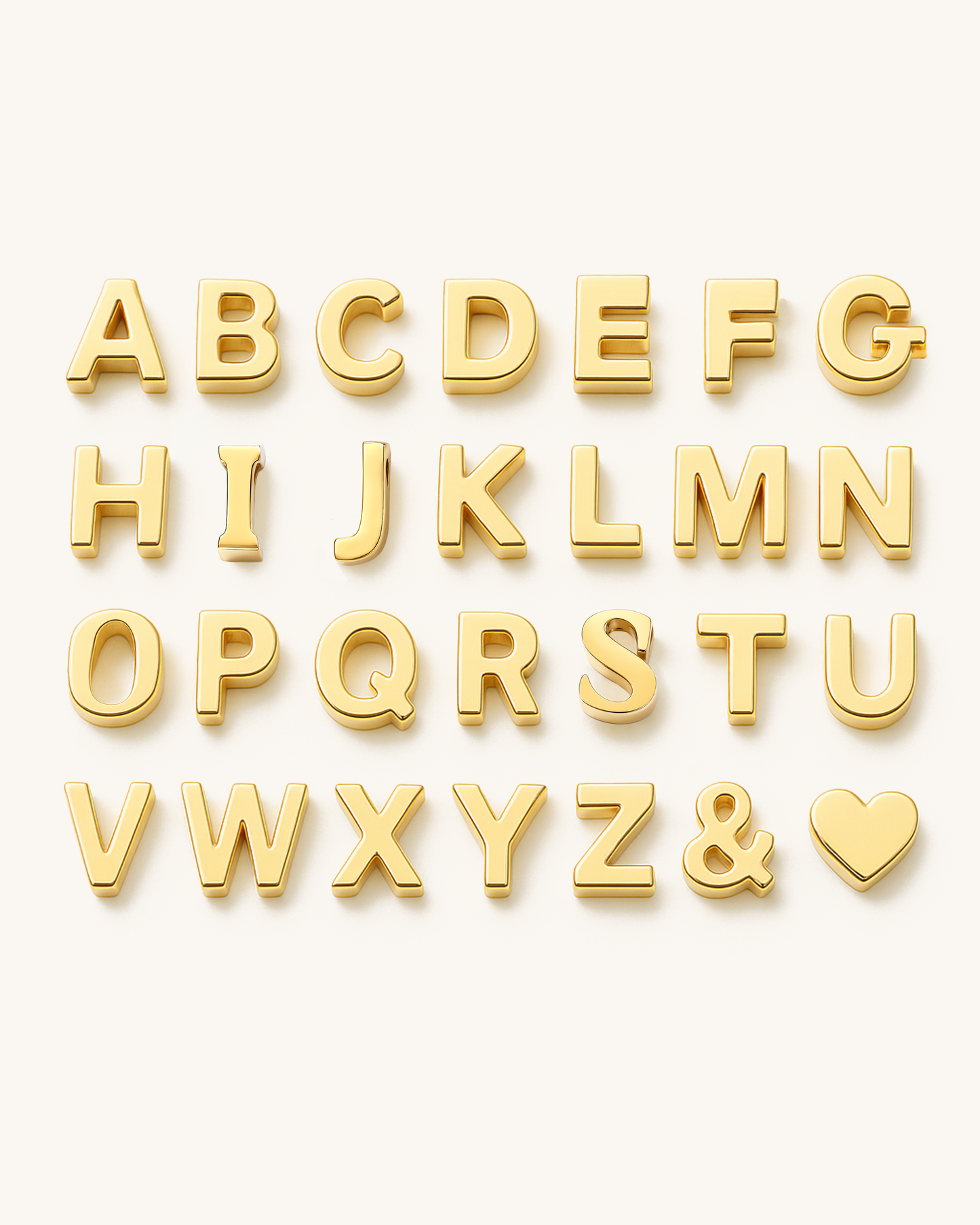 GOLD SIMPLE LETTERS