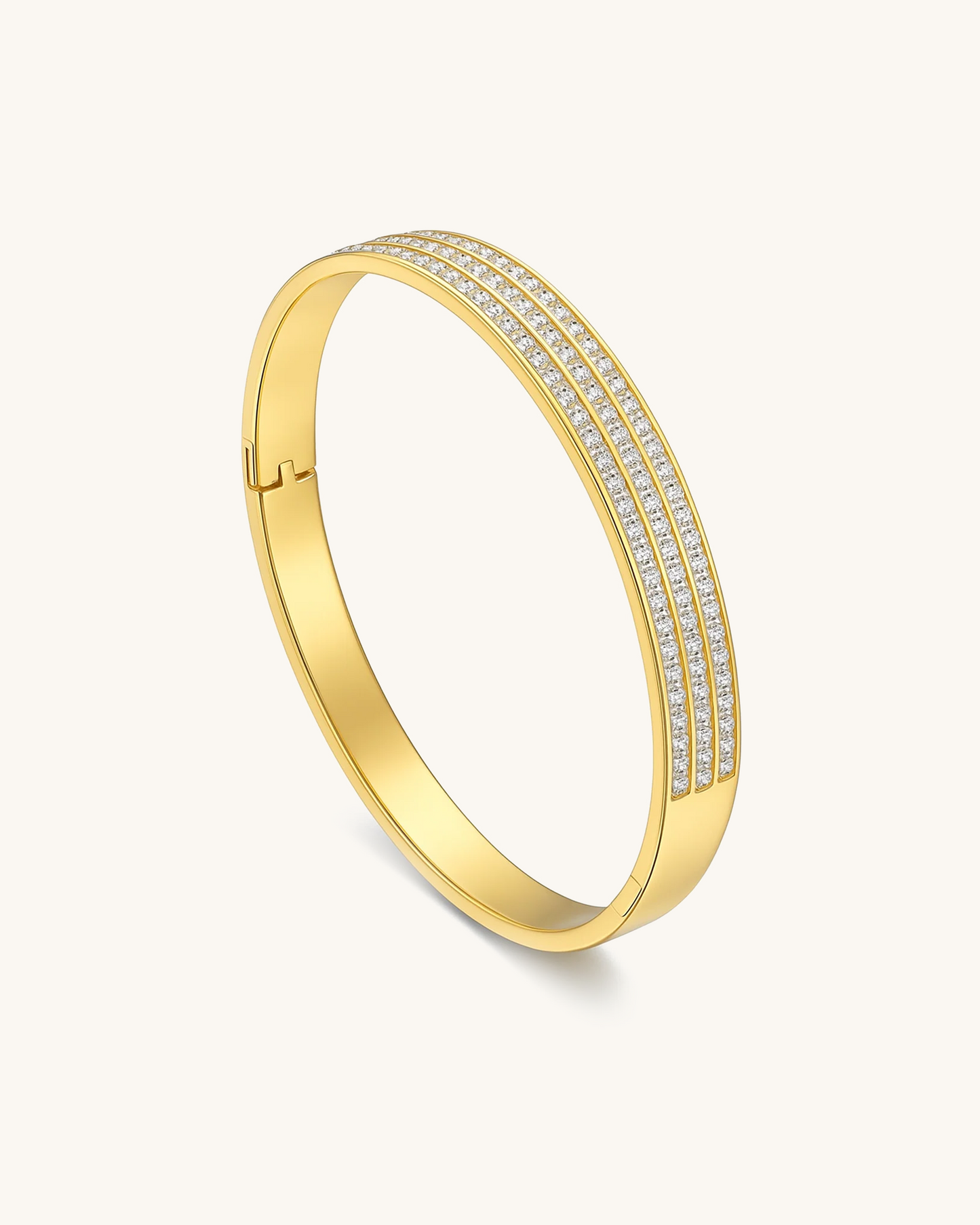 TRIPLE ROW CZ BANGLE