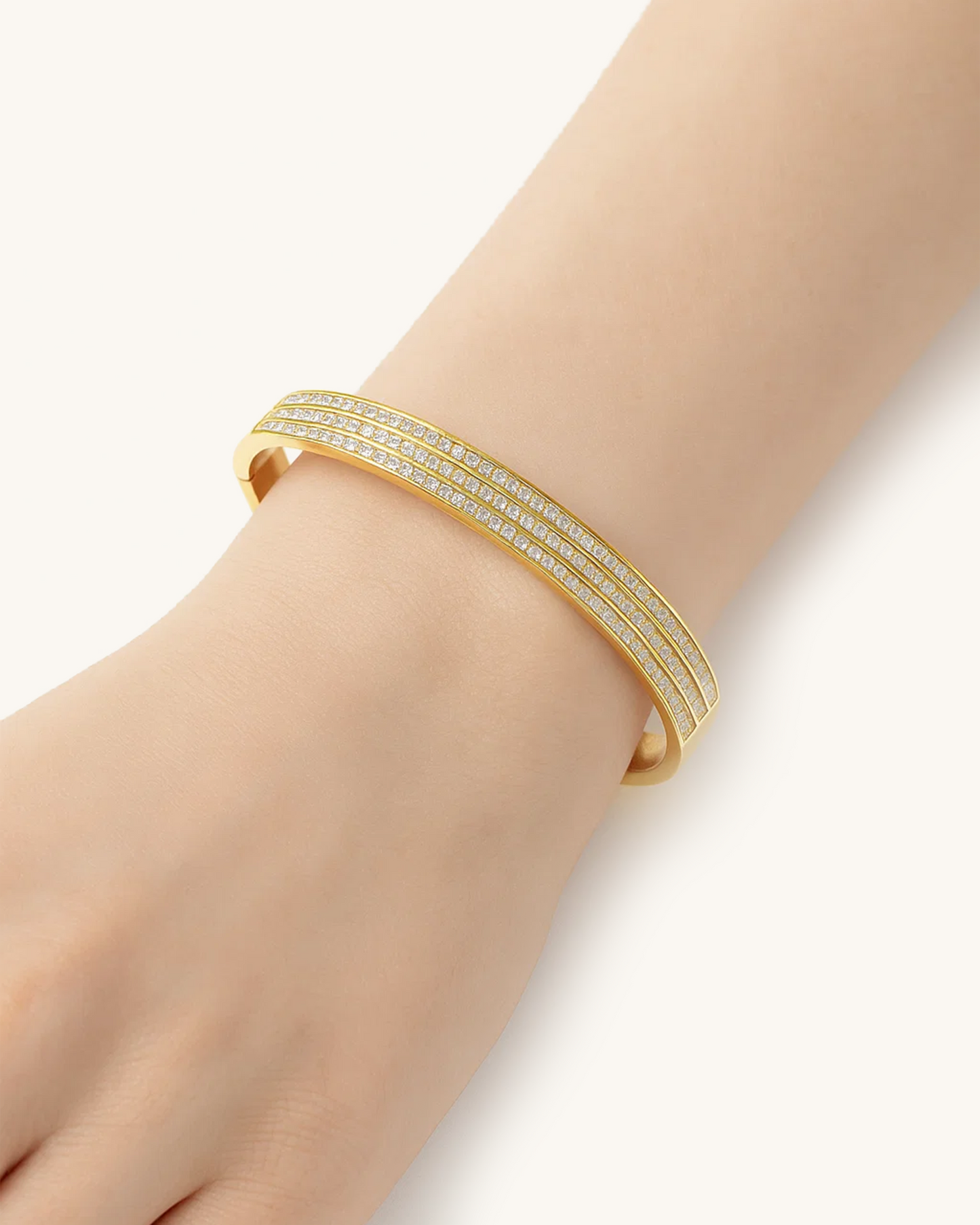 TRIPLE ROW CZ BANGLE