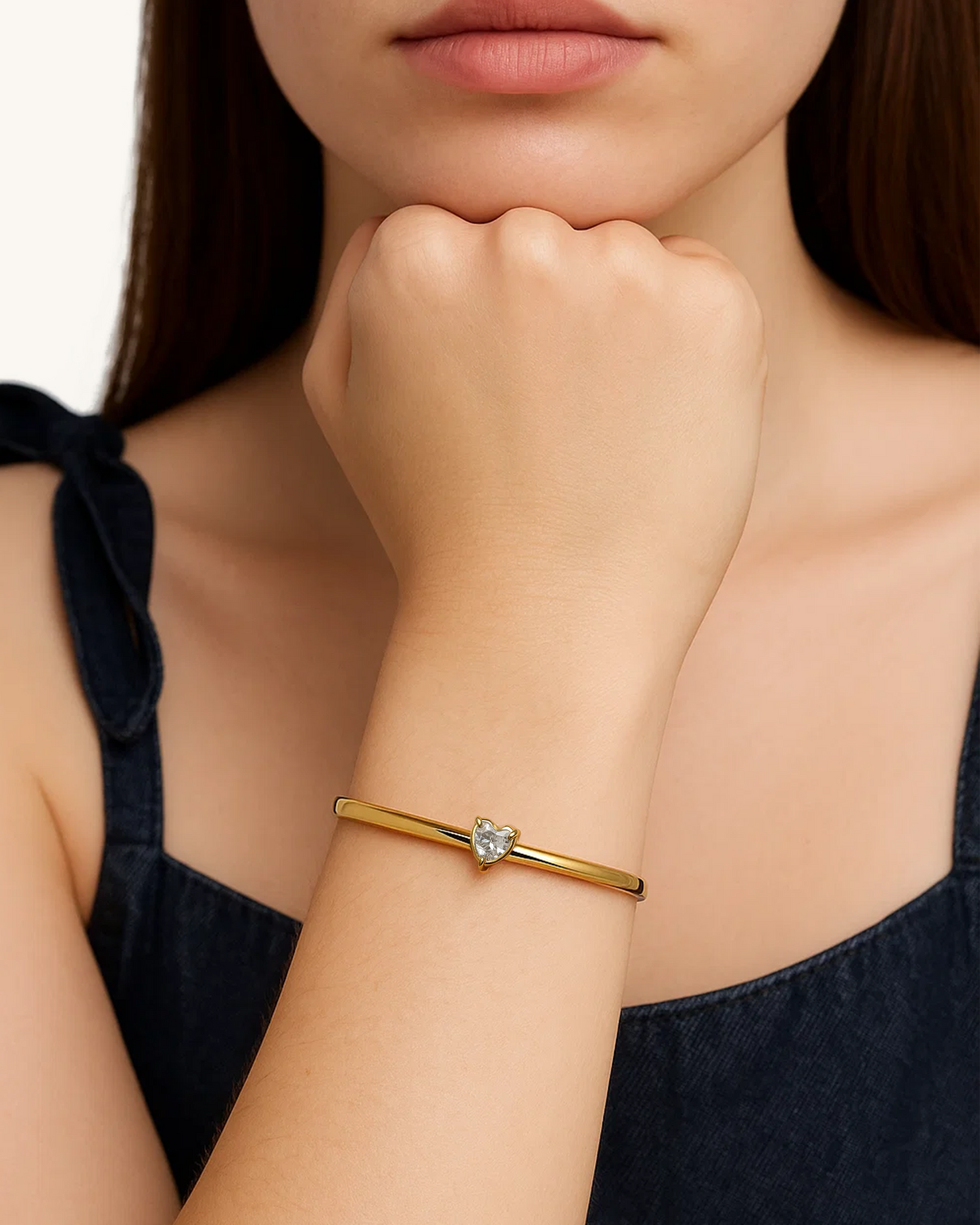HEART SOLITAIRE BANGLE