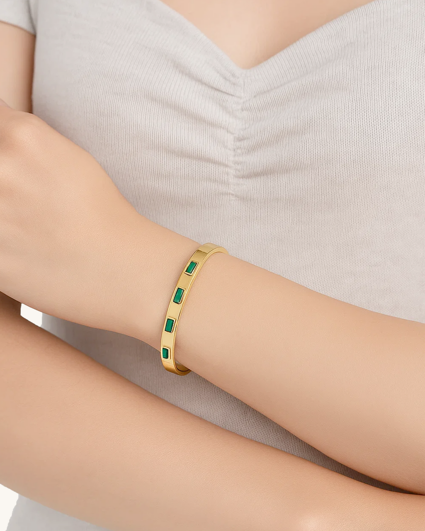 GREEN INLAY BANGLE