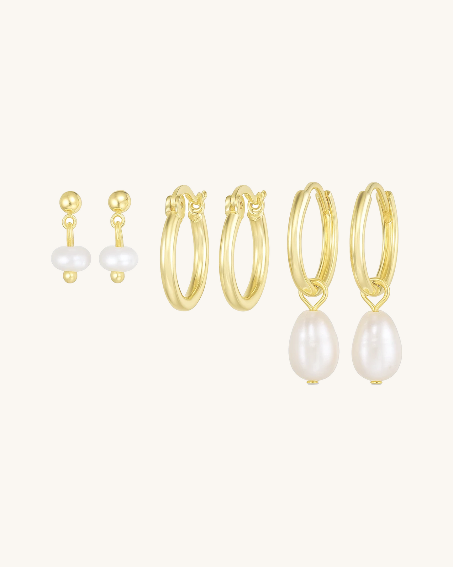 PEARLS TRIO EARRINGS