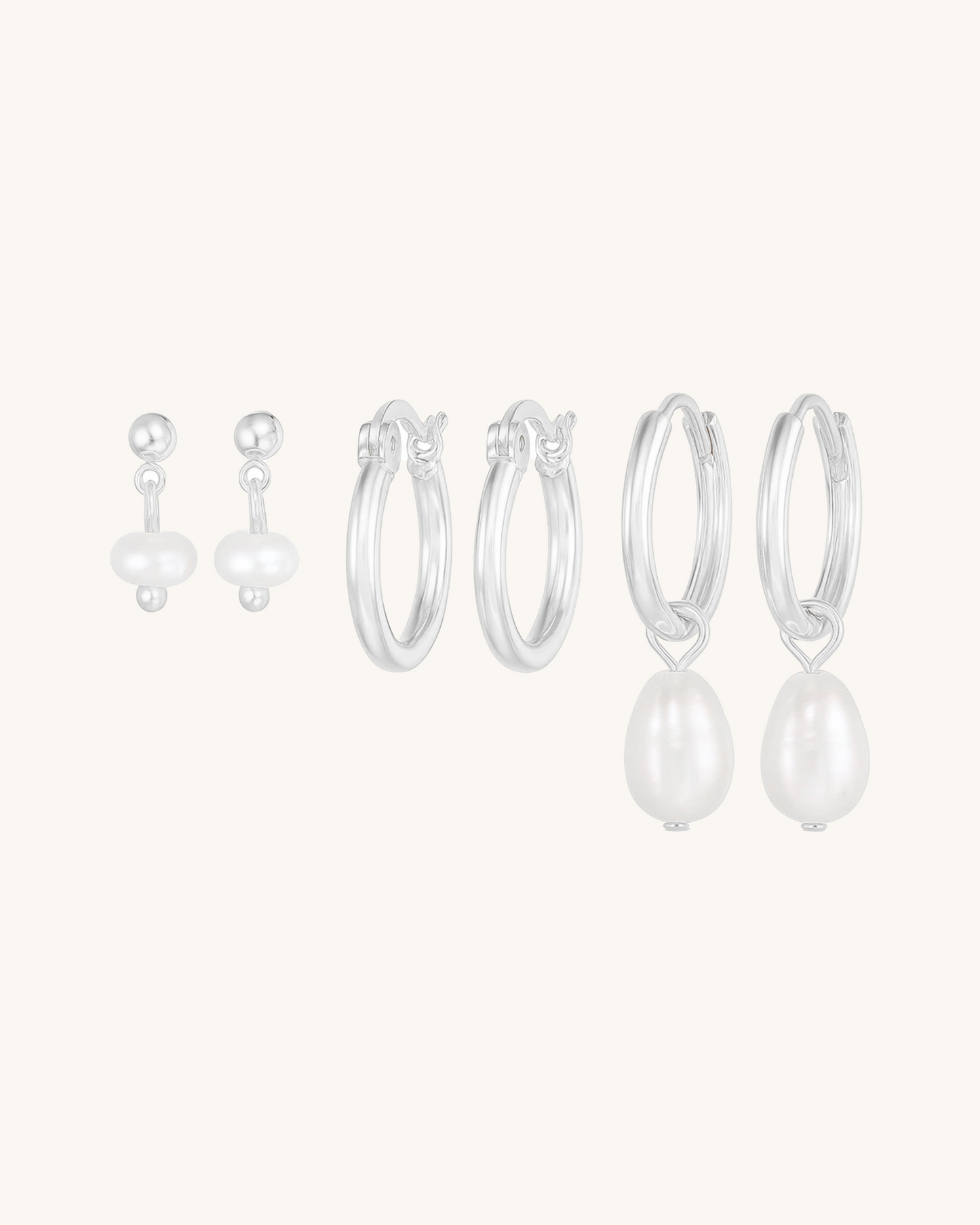 PEARLS TRIO EARRINGS