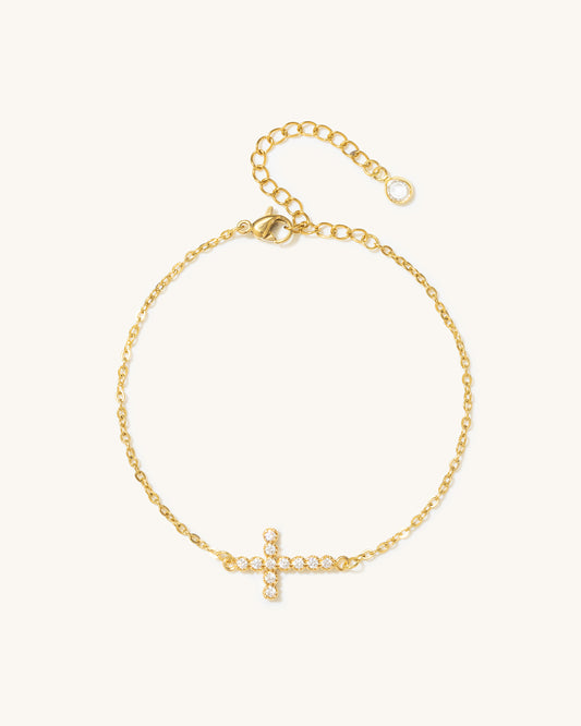 DAINTY CROSS BRACELET