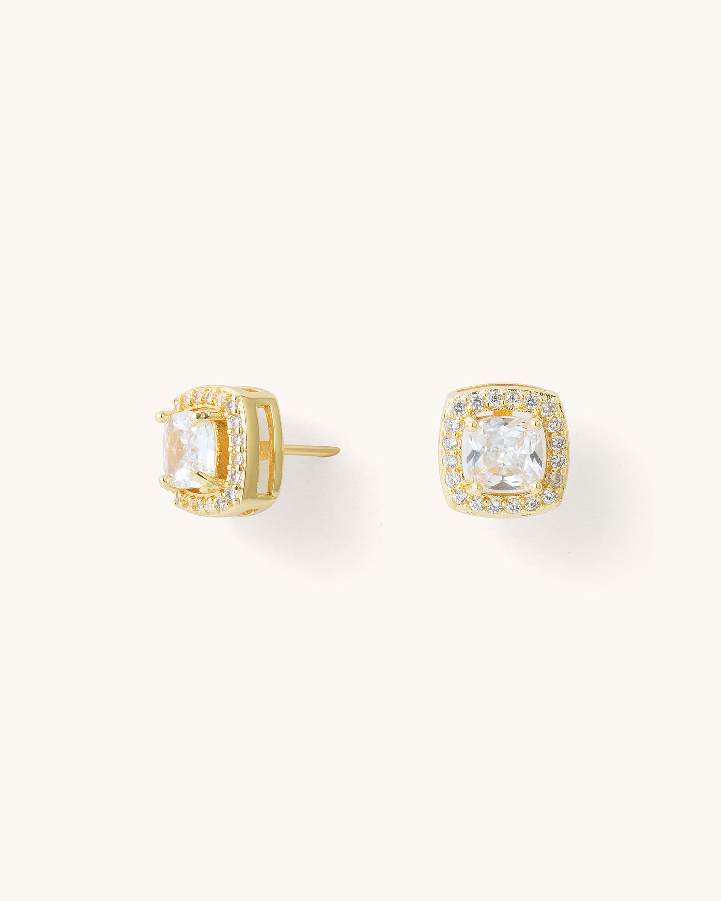 CUSHION HALO STUDS