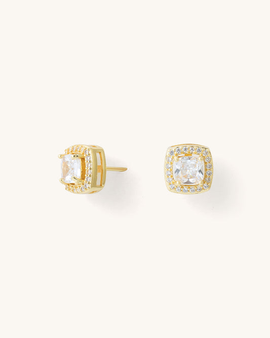 CUSHION HALO STUDS
