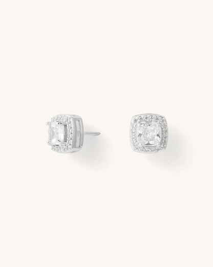 CUSHION HALO STUDS