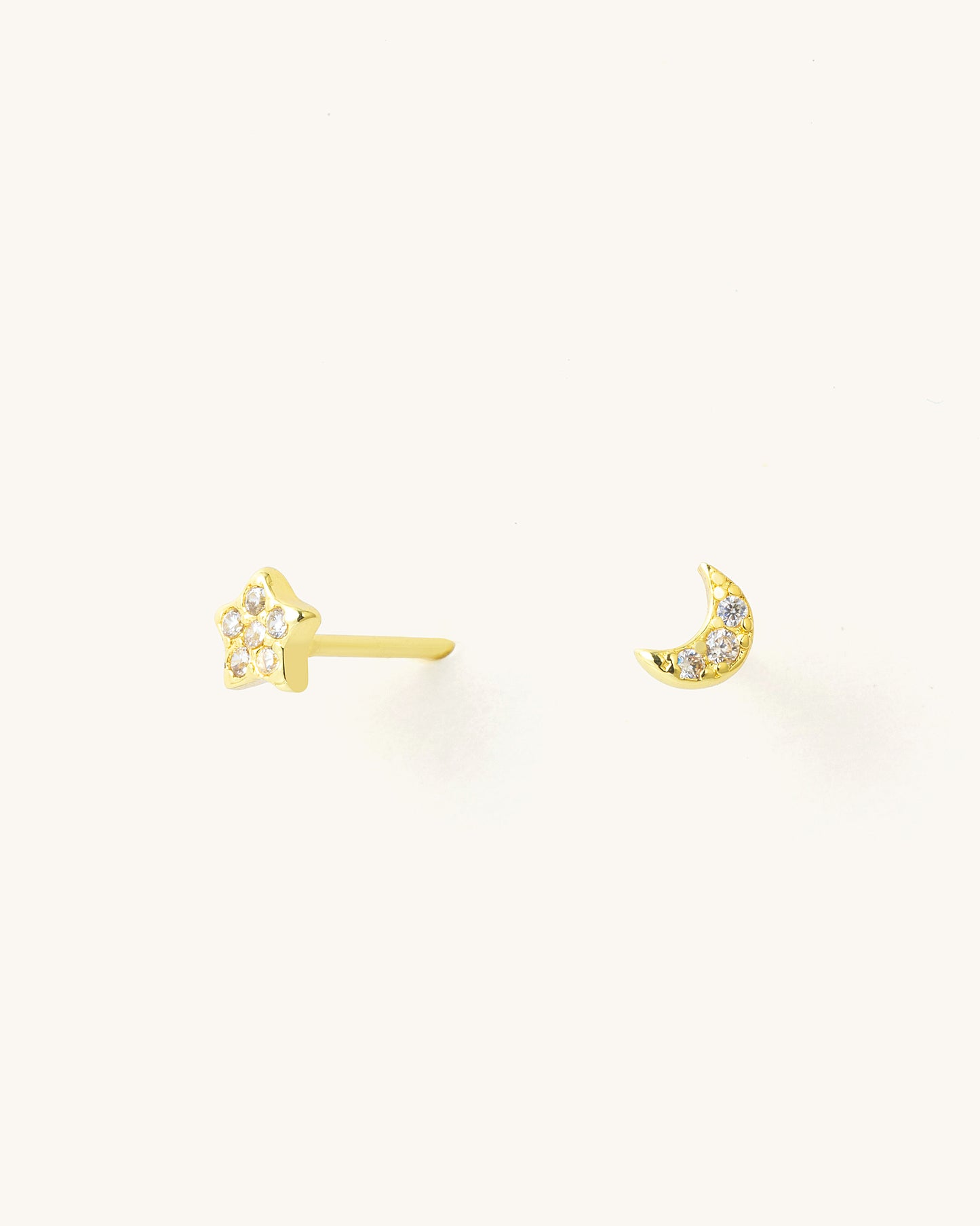 MOON AND STAR STUDS