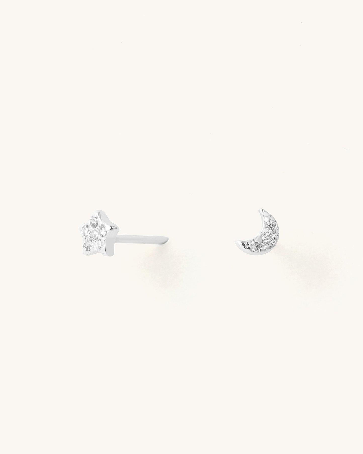 MOON AND STAR STUDS