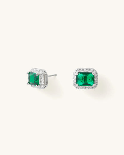 EMERALD-CUT STUDS
