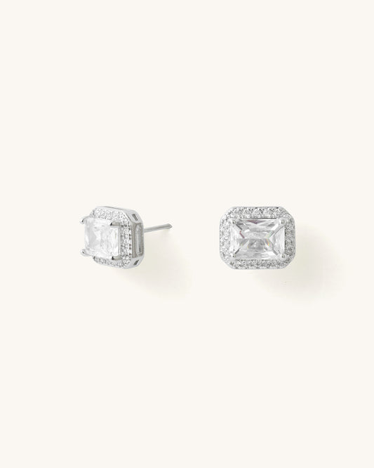 EMERALD-CUT STUDS