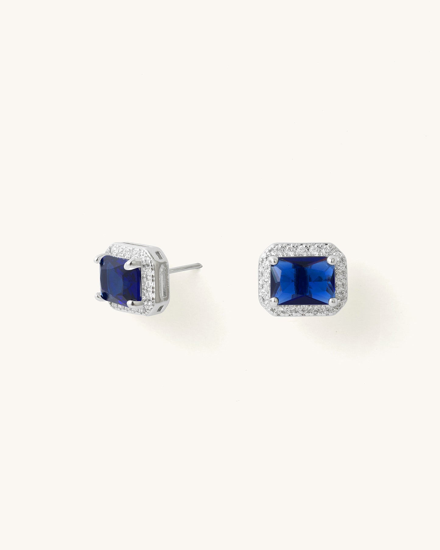 EMERALD-CUT STUDS