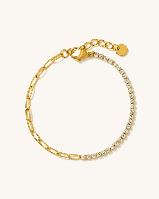 HALF TENNIS CHAIN BRACELET