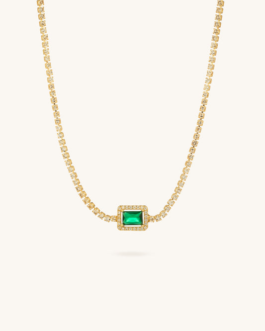 EMERALD TENNIS NECKLACE