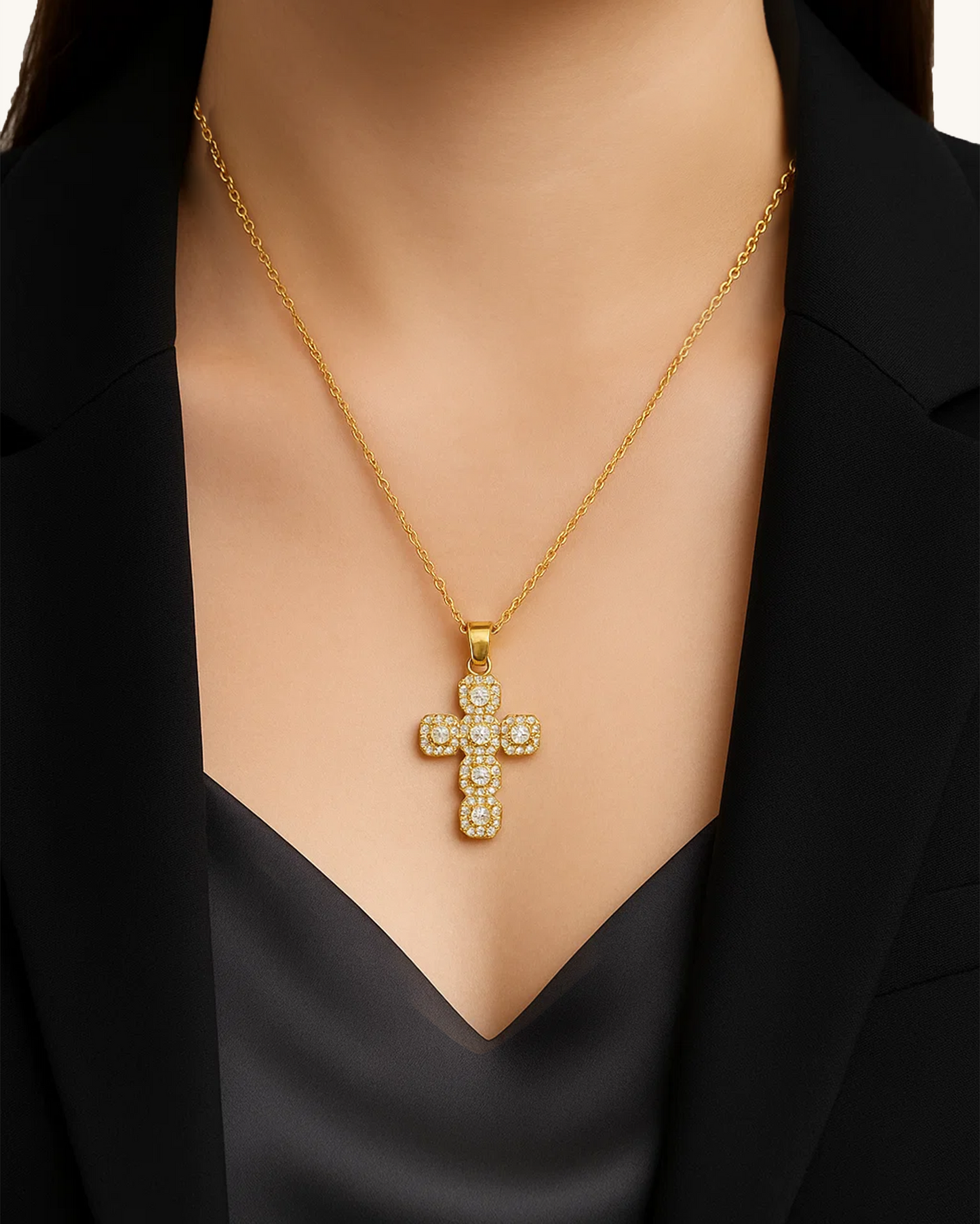 SQUARE CROSS PENDANT