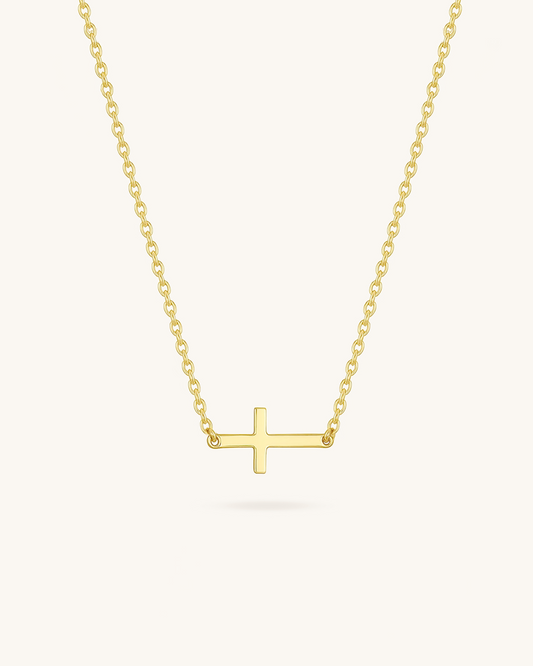 SIDEWAYS CROSS NECKLACE