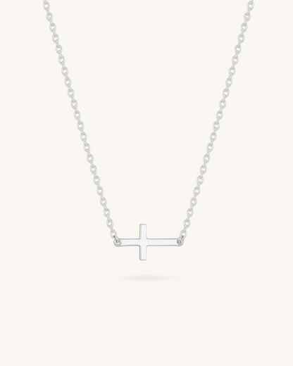 SIDEWAYS CROSS NECKLACE