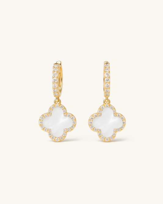 CLOVER DROP HOOPS
