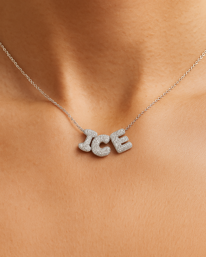 SILVER BUBBLE LETTER