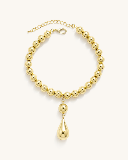 METAL DROP BEAD NECKLACE