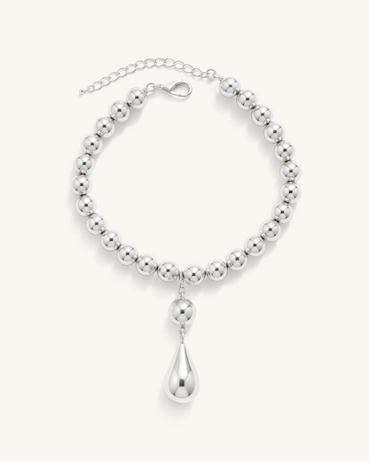 METAL DROP BEAD NECKLACE