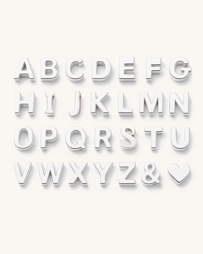 SILVER SIMPLE LETTERS