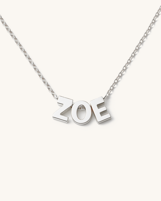 SILVER SIMPLE LETTERS