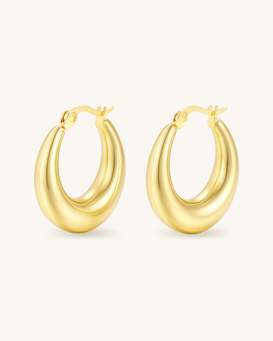 CHUNKY TEARDROP HOOP