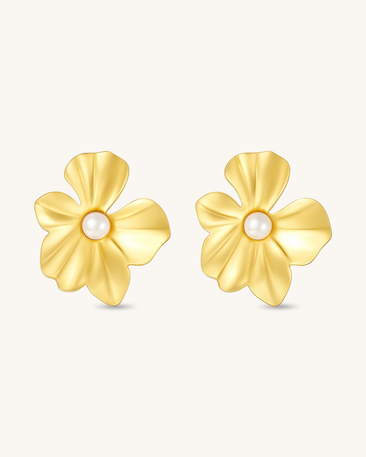 PEARL FLOWER STUD