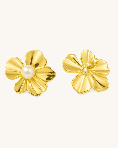 PEARL FLOWER STUD