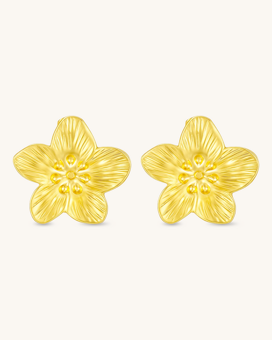 EMBOSSED BLOOM EARRING