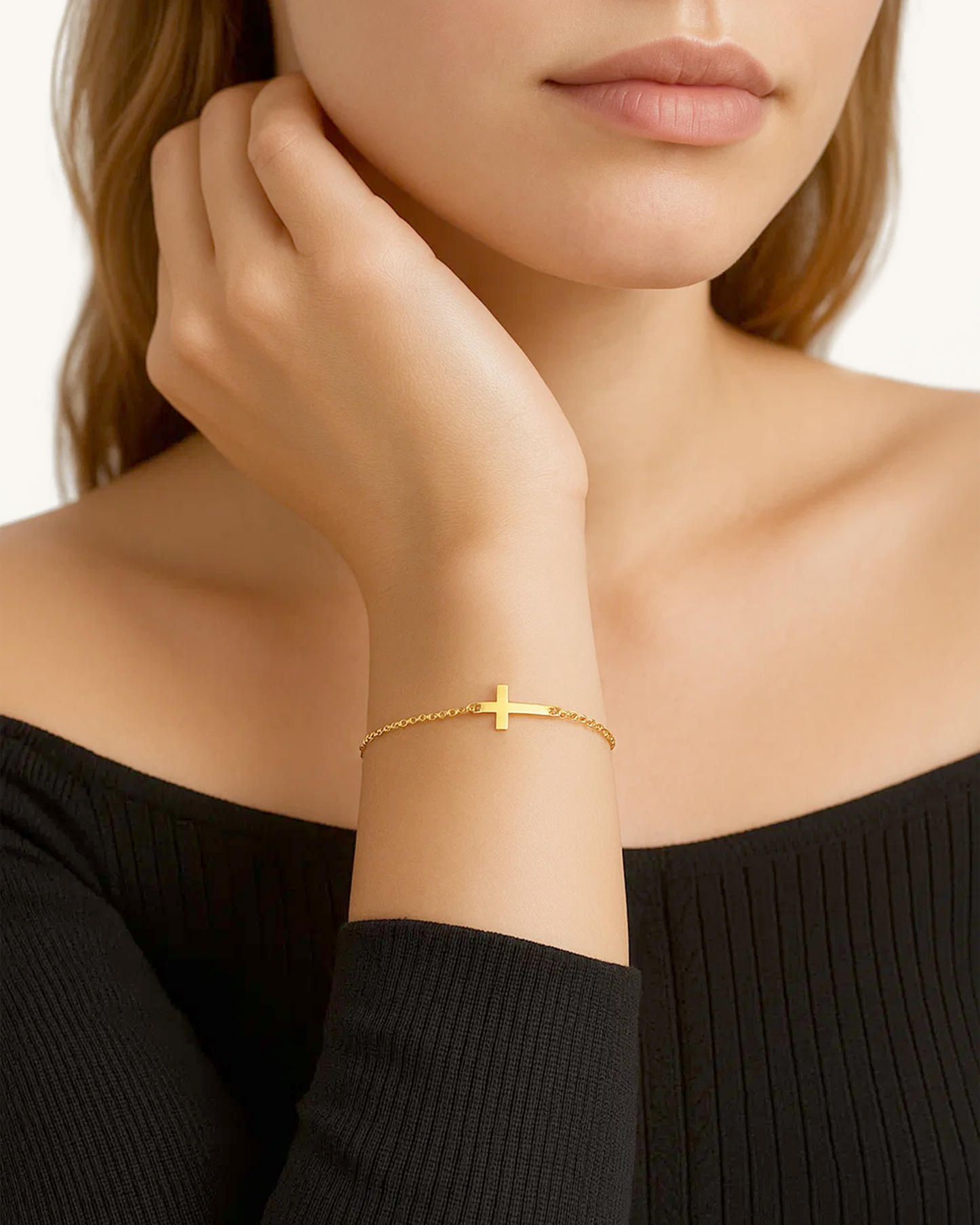 TINY CROSS BRACELET