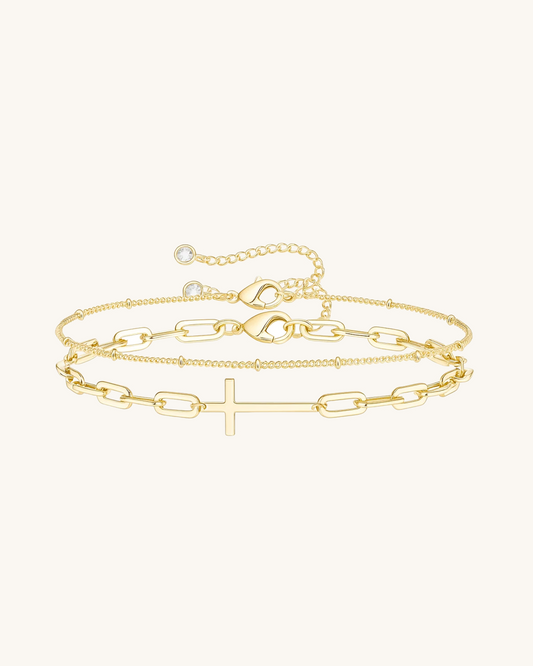 LAYER CROSS BRACELET