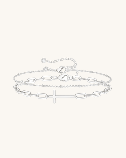 LAYER CROSS BRACELET