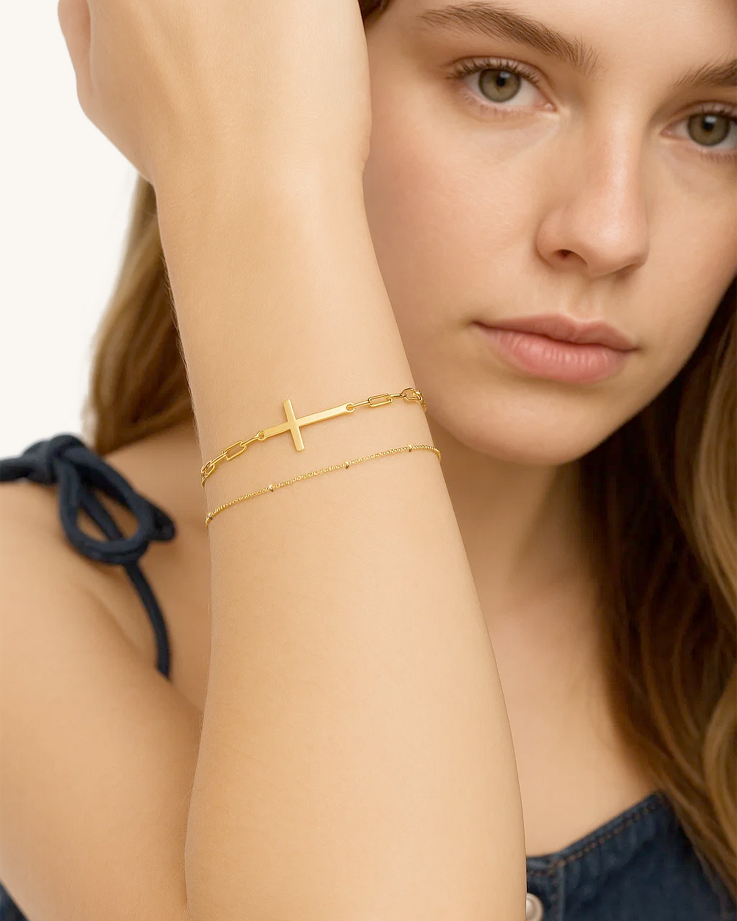 LAYER CROSS BRACELET