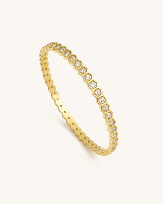 HONEYCOMB SPARKLE BANGLE